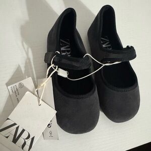 ZARA Kids Black Mary Jane Flats Size 23 US 7 Toddler Girl New With Tags $22.95